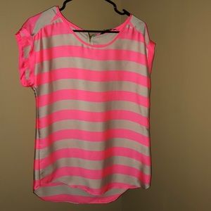 Silky striped top